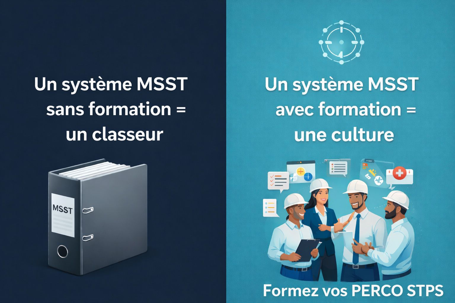 Un syst\u00e8me MSST sans formation = un classeur. Un syst\u00e8me MSST avec formation = une culture.